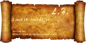 Laufik Helén névjegykártya